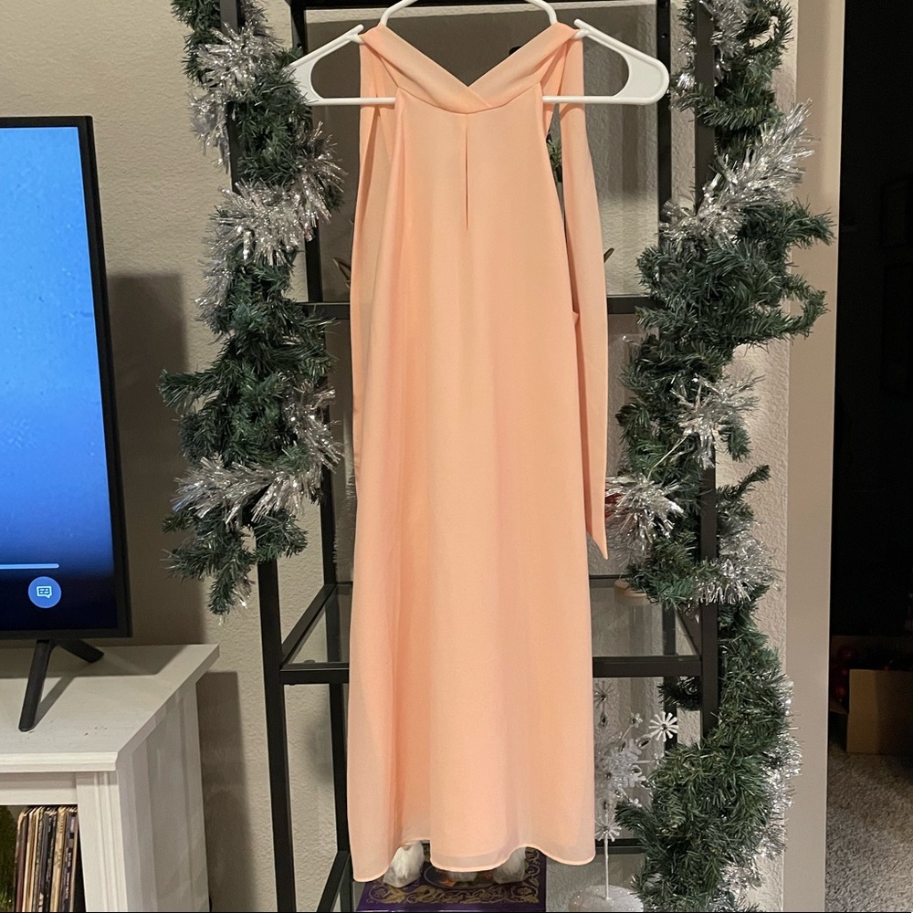Spring Peach Cocktail Dress